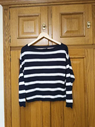 Jersey Rayas Azul y Blanco