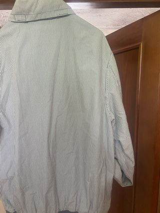 Chaqueta vintage rayas grises y blancas