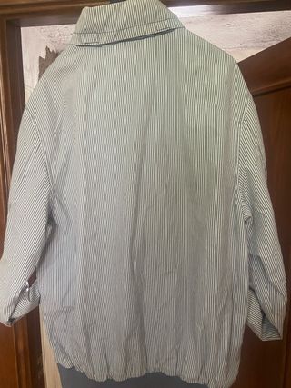Chaqueta vintage rayas grises y blancas