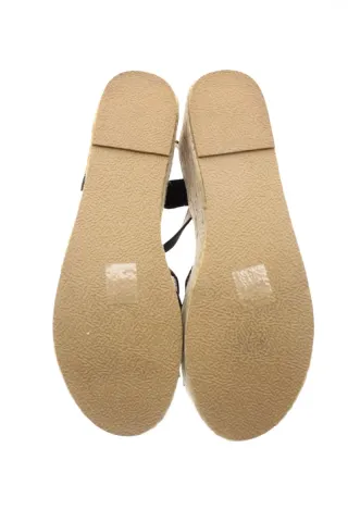 Sandalias Plataforma Esparto Negras T.37