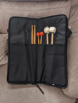 Pack de baquetas de percusión con mazas de timbal