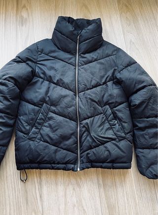 Abrigo acolchado negro mujer