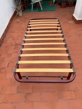 Canapé individual metal y madera