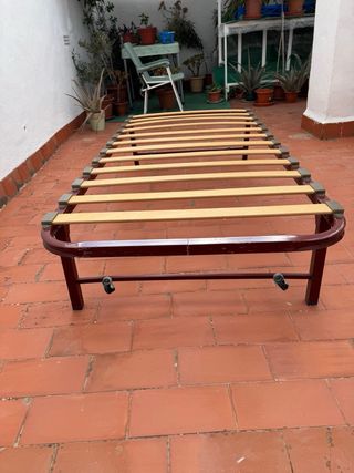 Canapé individual metal y madera