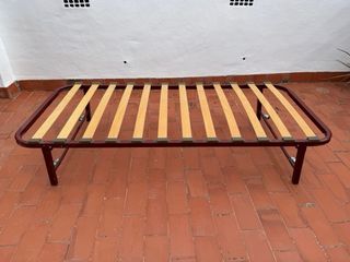 Canapé individual metal y madera