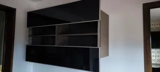 Mueble aparador comedor cristal negro, Negociable