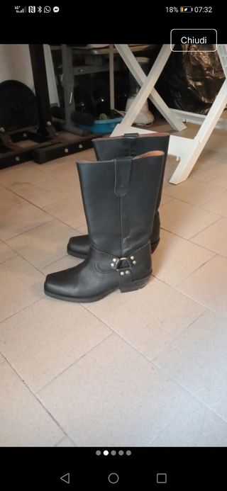 Stivali biker uomo pelle tg 42