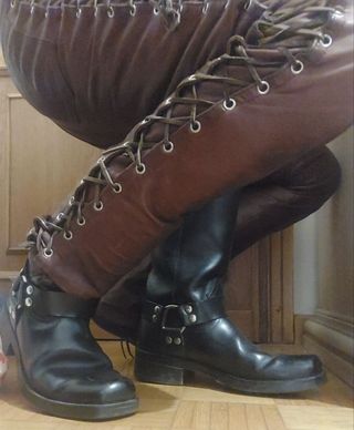 Stivali biker uomo pelle tg 42