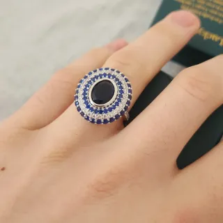 Anillo Plata Ley Circonitas