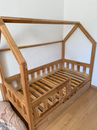 Cama Montessori Casita 160x80 con colchón