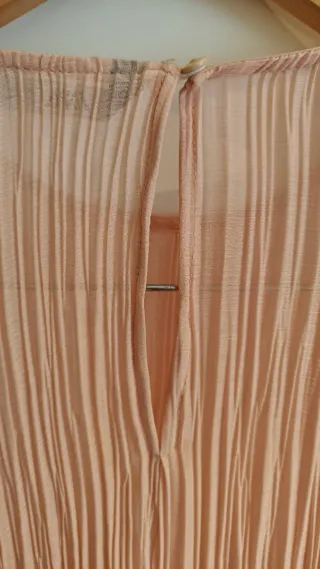 Blusa Zara Talla S Rosa Plisada