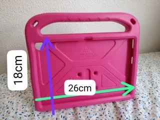 Funda protectora rosa para tablet y vidrio templad