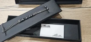 Bracciale Cesare Paciotti 4us Uomo Nero Argento