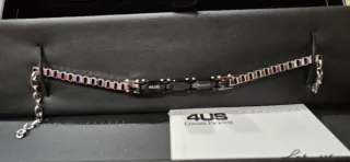 Bracciale Cesare Paciotti 4us Uomo Nero Argento