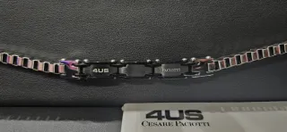 Bracciale Cesare Paciotti 4us Uomo Nero Argento