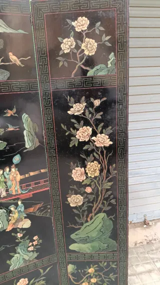 Biombo Chino Pintado a Mano