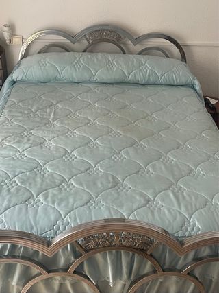 Cama metal 135x190 con somier y colchón