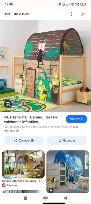 Tienda de campaña para cama infantil