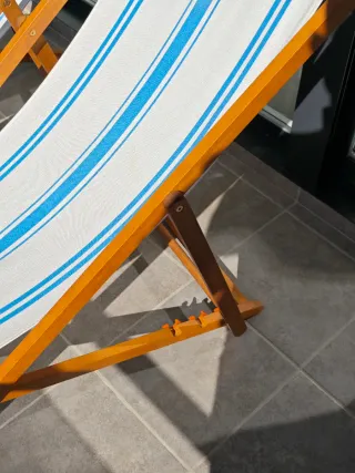 2 Hamacas de madera y tela