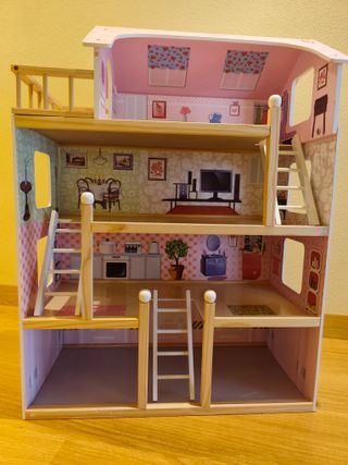 Casa de muñecas de madera 4 pisos