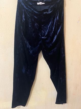 Pantalón pijama azul terciopelo