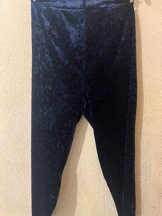 Pantalón pijama azul terciopelo