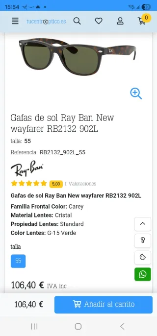 Gafas de Sol Ray-Ban 2132
