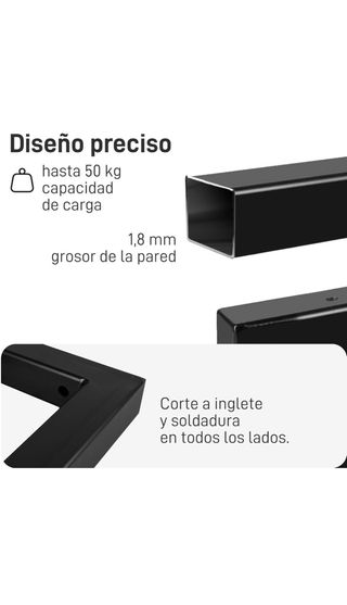 Escuadras Rectangulares Negros (2 uds) SIN ABRIR!
