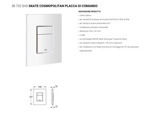Grohe Skate Cosmopolitan placca comando bianco