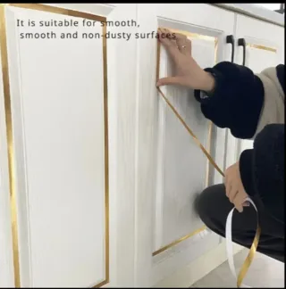 Cinta decorativa dorada para puertas pisos ventana