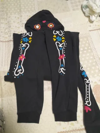 Pijama/Disfraz Negro Multicolor