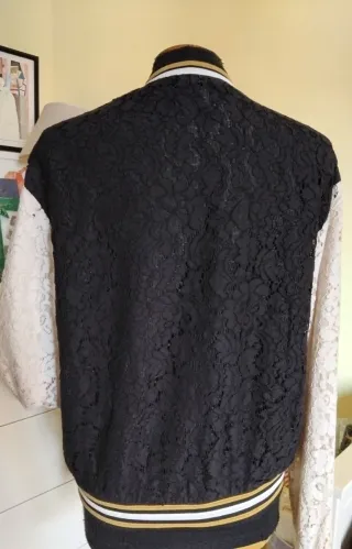 Chaqueta Bomber Encaje Mujer