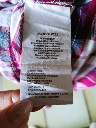 Camicia donna quadri manica accorciabile