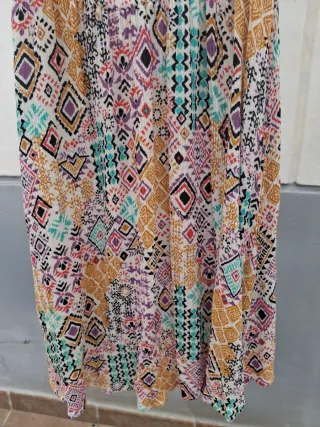 Vestido estampado étnico T 36. Medidas en descripc