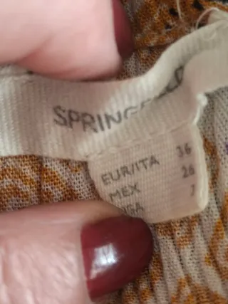 Vestido estampado étnico T 36. Medidas en descripc