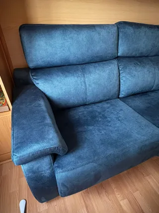 Sofá 2 plazas azul eléctrico