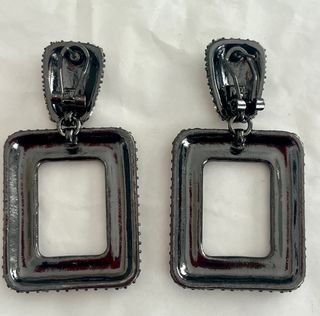 Pendientes Zara Rectangulares Brillantes