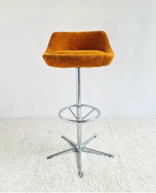 Taburete giratorio Space Age. Vintage, 70s.