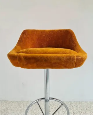 Taburete giratorio Space Age. Vintage, 70s.