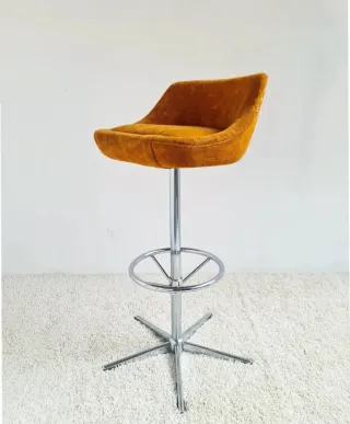 Taburete giratorio Space Age. Vintage, 70s.