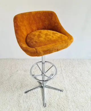 Taburete giratorio Space Age. Vintage, 70s.