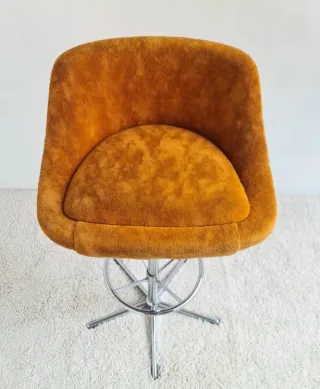 Taburete giratorio Space Age. Vintage, 70s.