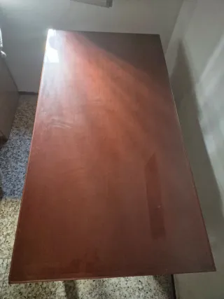 Mesa madera maciza con cristal