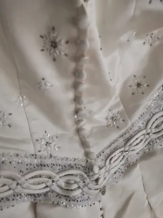 Vestido de Novia Beige/Blanco