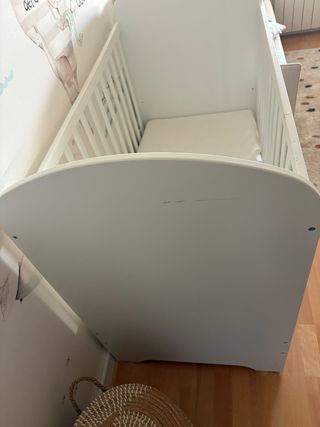 Cuna Gonatt Ikea 60x120 cm Blanca con Cajón
