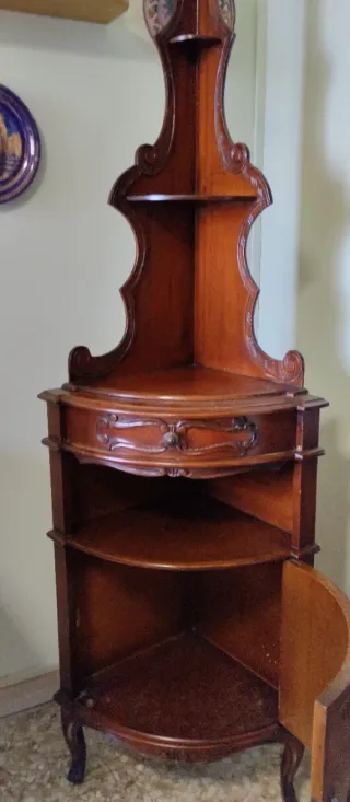 Mobile ad angolo vintage in legno