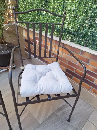 4 Sillas de Forja Marrones