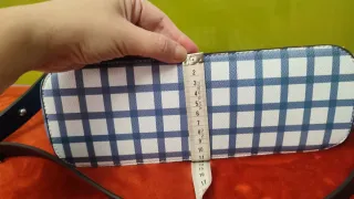 Bolso Parfois Nuevo Cuadros Azul Blanco