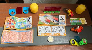 5 Figuras Kinder Mixart + Huevo y BPZ