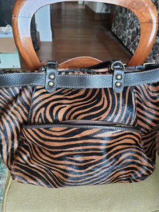 Borsa in cavallino zebrata